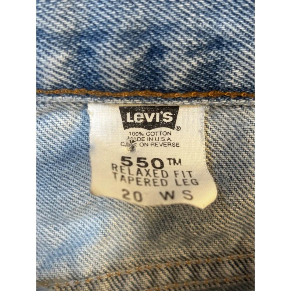 Vintage Levi's‎ 550 Relaxed Fit Jeans 20 W S Light Wash Tapered Leg  Made in USA